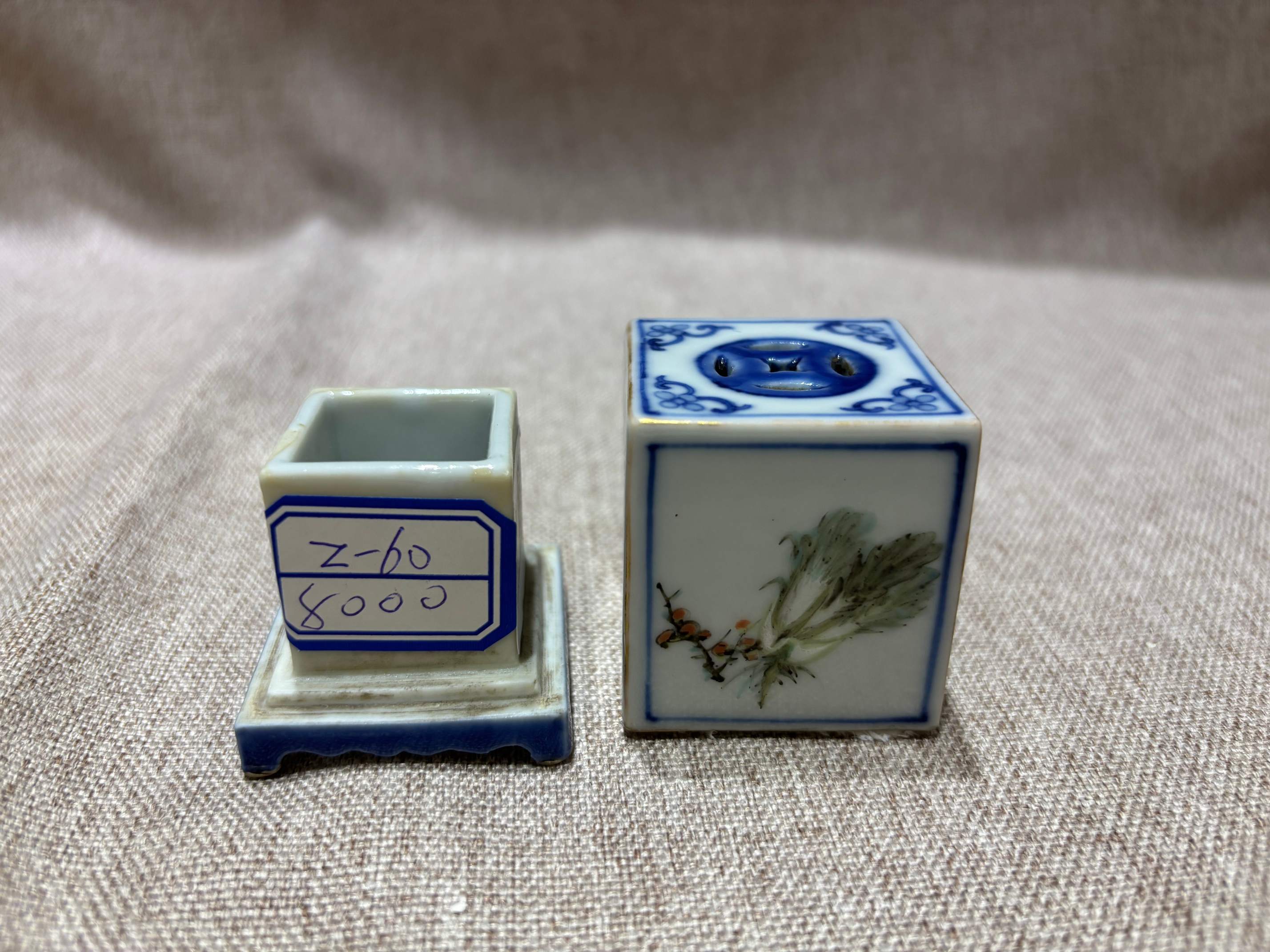清晚期 浅绛彩糊斗